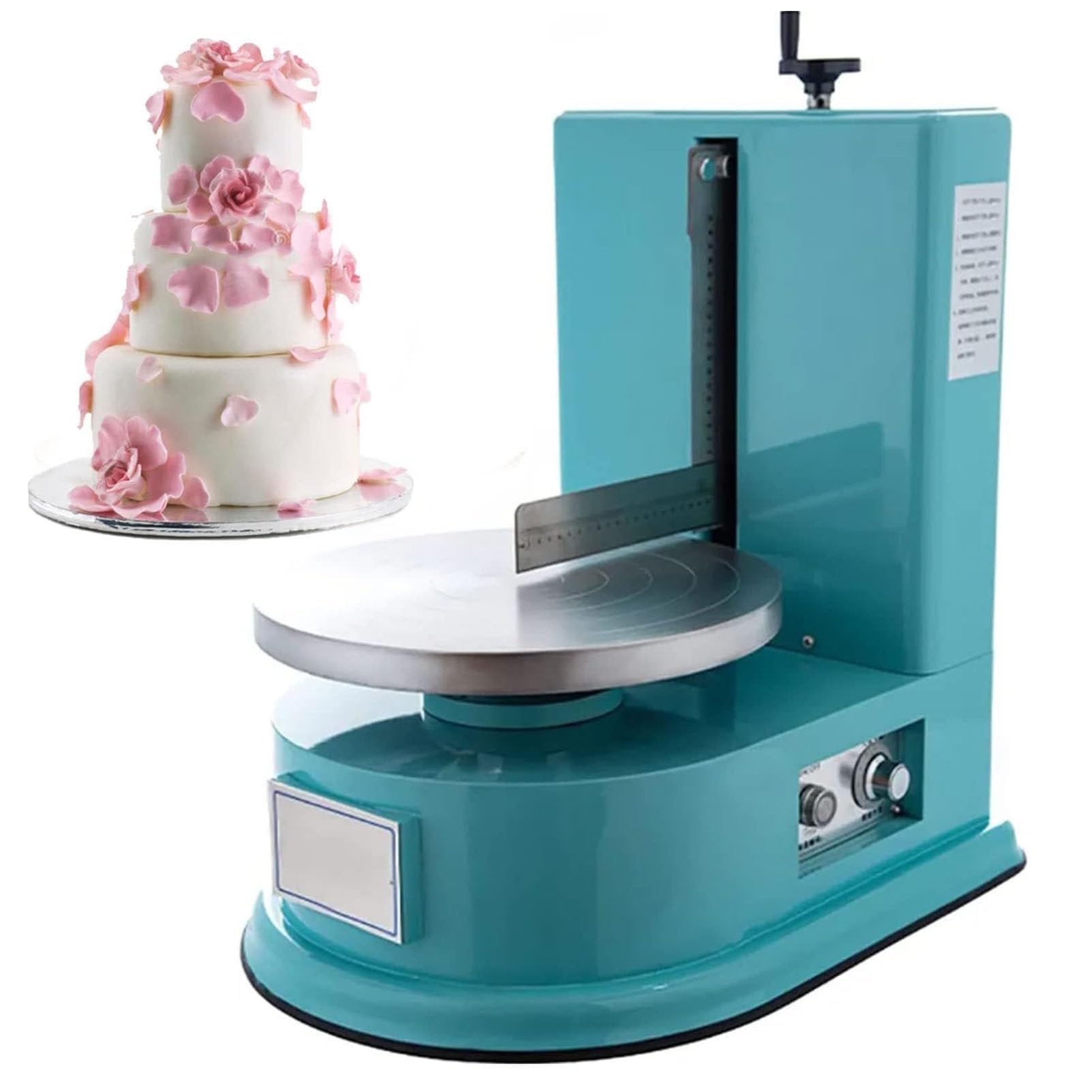 Raspador De Pasteles Automático Ajustable, Herramienta For Alisar Y Decorar Utensilios For Hornear, Máquina Eléctrica For Cubrir Y Esparcir Crema For Pasteles Redondos De 4 A 12 Pulgadas(Green)