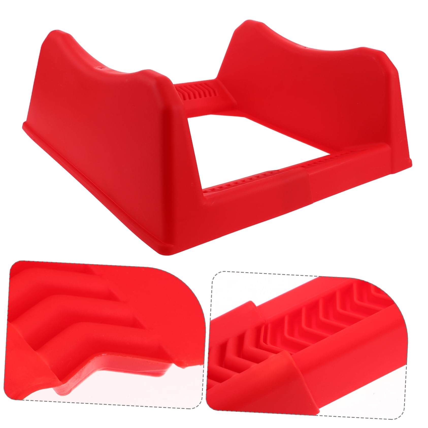 Ciieeo Rastrelliera Porta Pneumatici in Plastico Rosso Design Regolabile e Impilabile, Espositore per Gomme Semplice ed Elegante per Garage e Spazi Commerciali