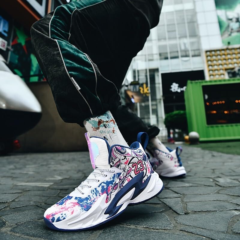 Image of Men's Basketball Shoes Fashion Printed Sneakers