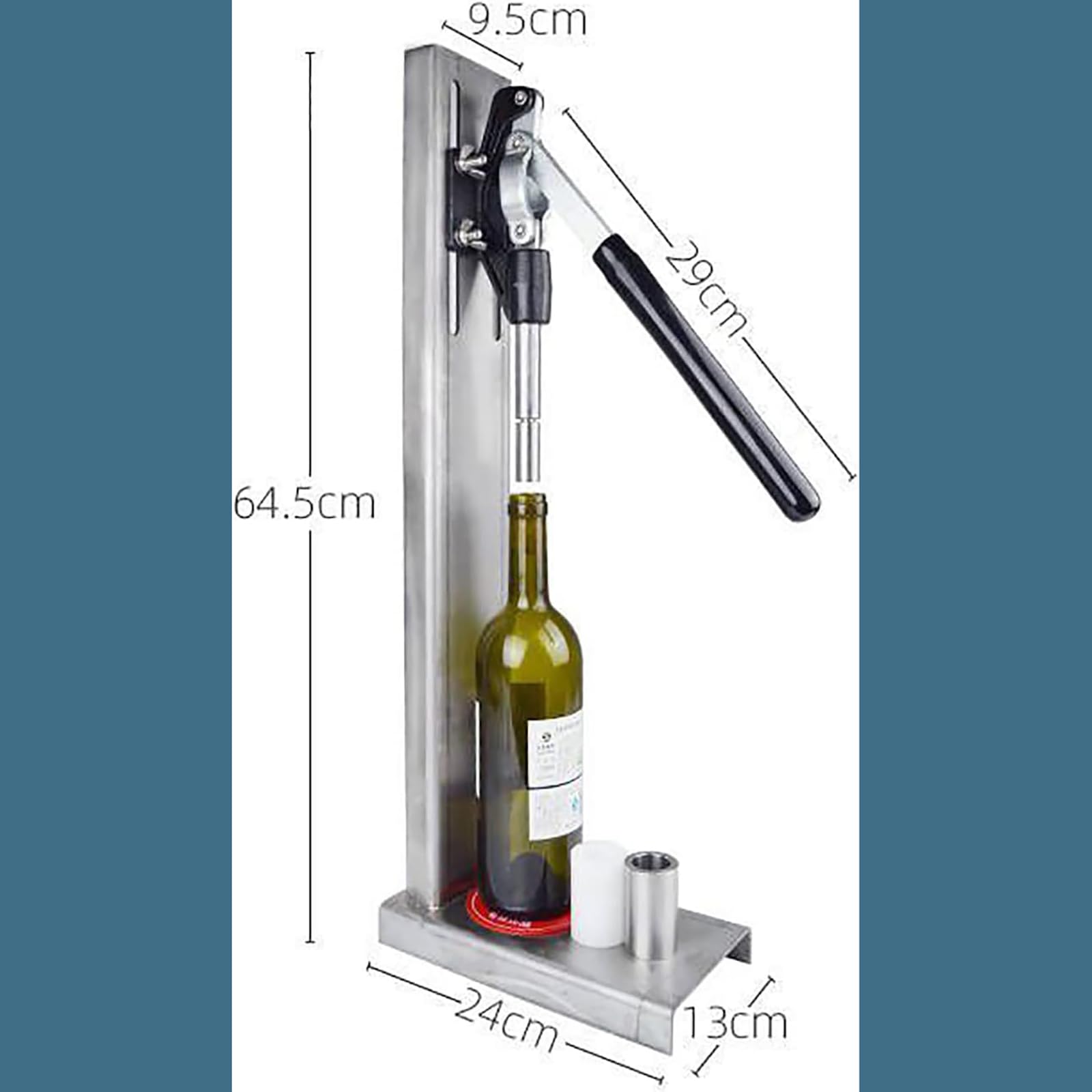 Corchadora manual de botellas de vino, máquina de taponado de acero inoxidable con 4 cabezales, para elaboración casera y vino