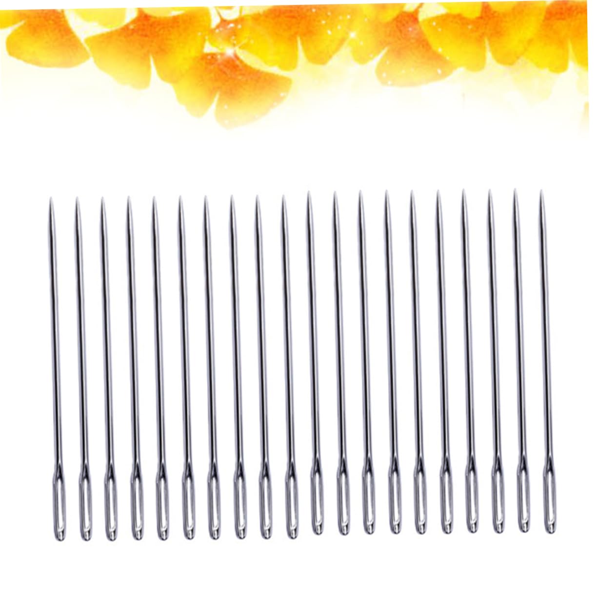 MOKKHNB Aguja de Coser de Ojo Grande 100 Piezas en Acero Inoxidable