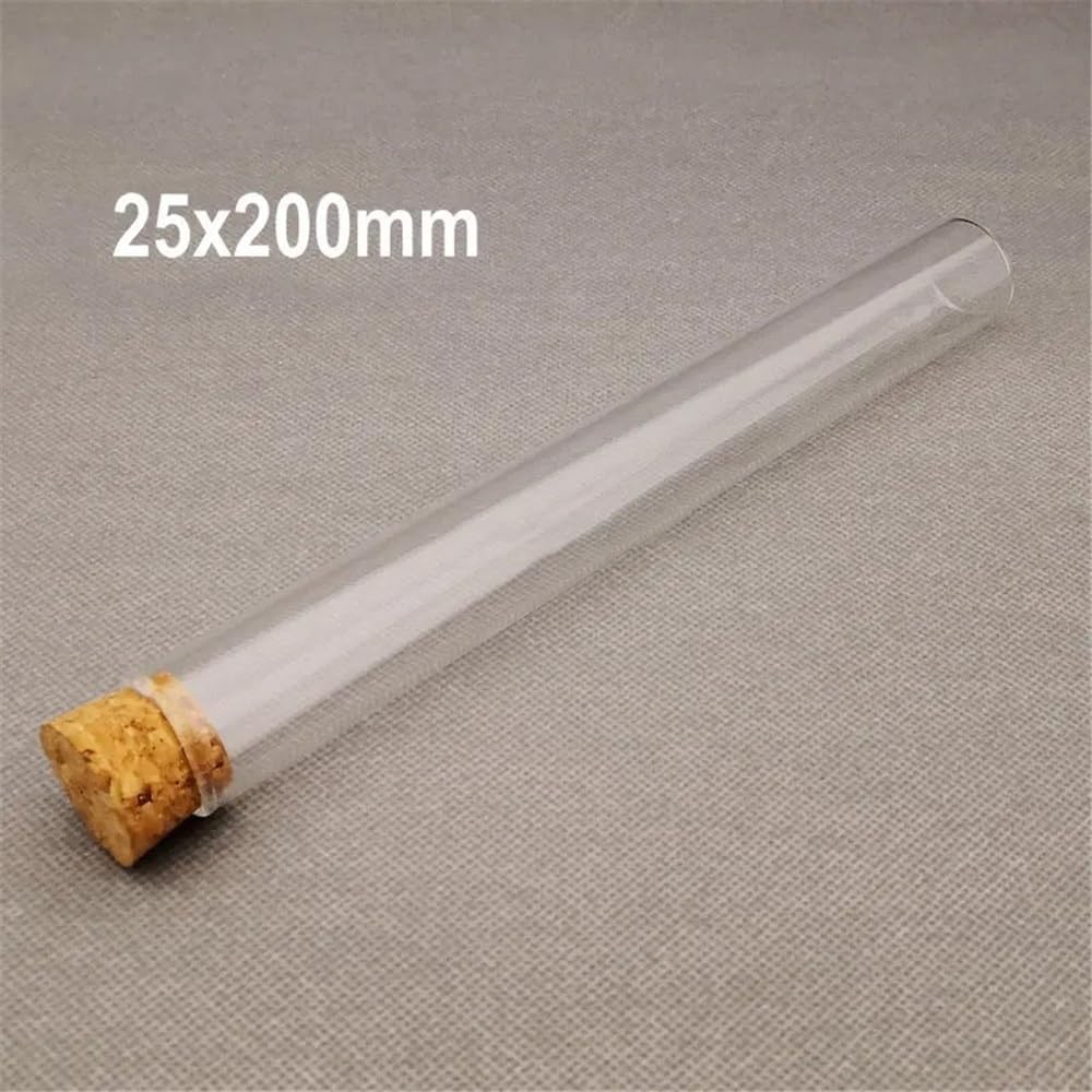 Laborausstattung und -bedarf Außendurchmesser 25 mm, Reagenzglas aus Glas mit flachem Boden und Korken, Reaktionsgefäß verdicktem for Labor