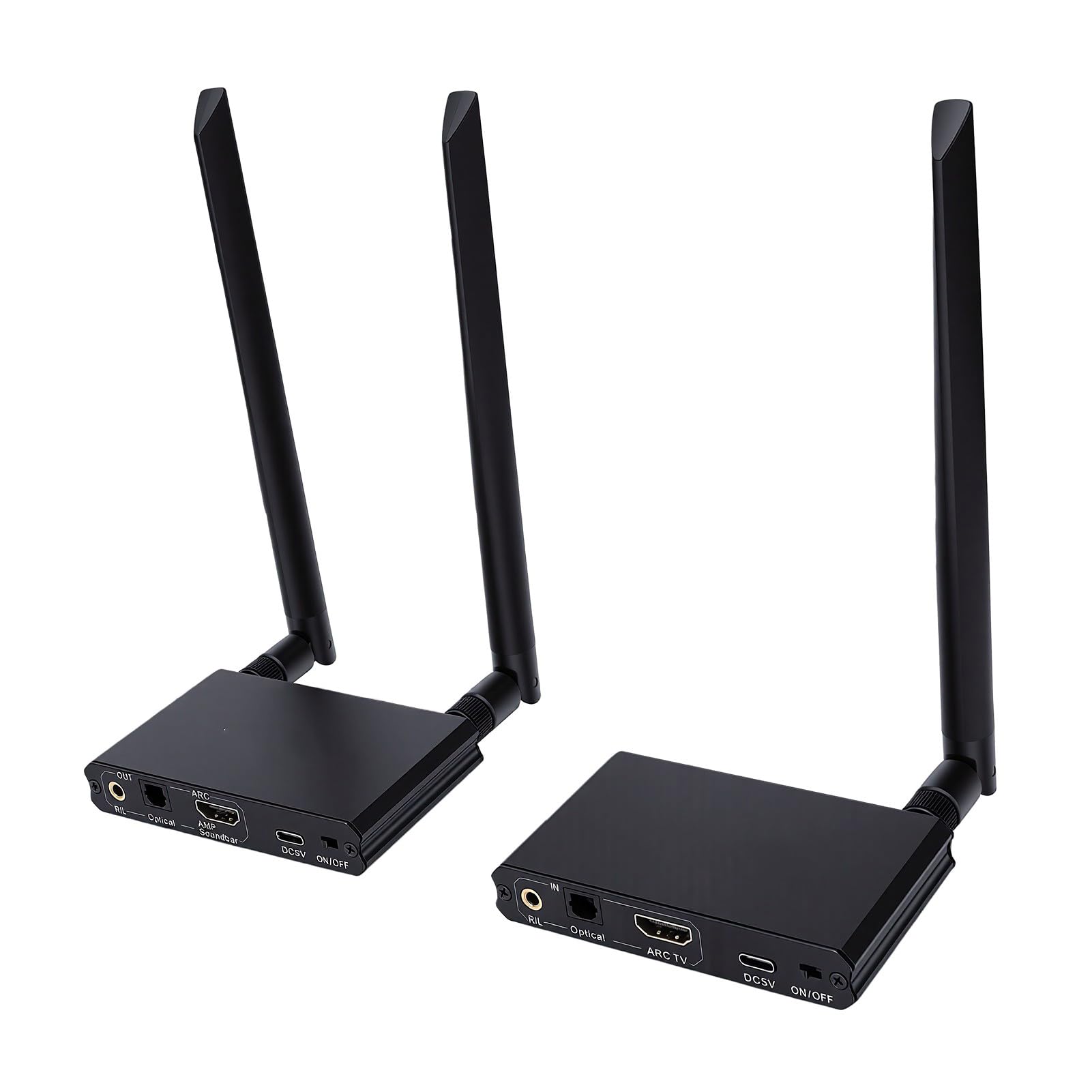 Zestaw Bezprzewodowego Nadajnika I Odbiornika 2,4 Ghz, Zasięg 50 M, Obsługa Bluetooth 5.3, Optyczne Wejście/Wyjście ARC 3,5 Mm, Do Telewizorów, Projektorów I Konsol Do Gier