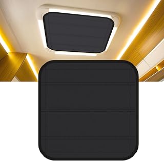 RV Skylight Shades, Double Sides RV Skylight Insulator, Megnetic RV Vent Covers for Roof, 16" X 16" RV Skylight Cover,Foldable Magnet RV Blackout Ventilation Cover