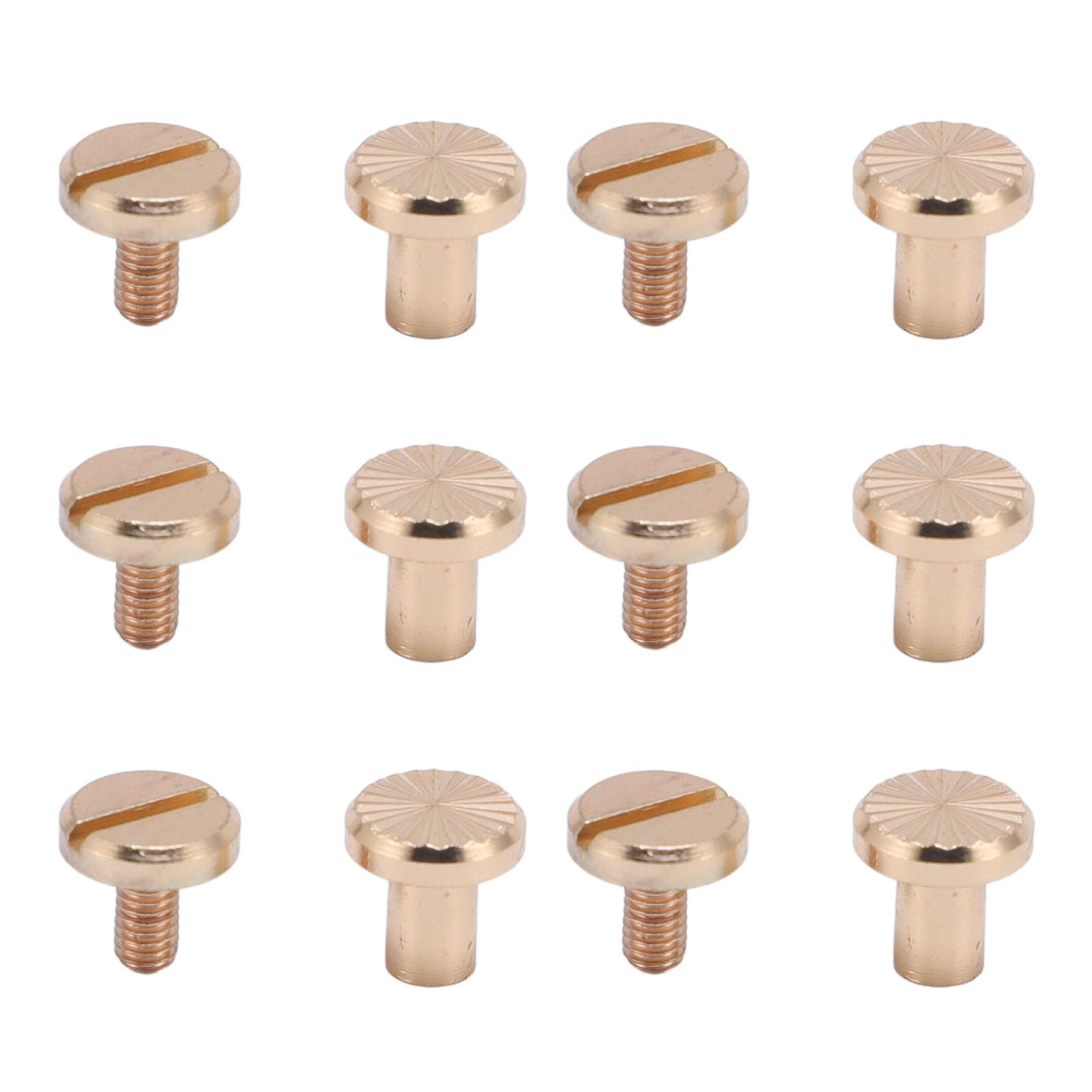 40Pcs 8 X 6mm Zinc Alloy Blinding Screw Rivet Secure Fixation Leather Binding Posts Bolts Nail for Leather Crafts