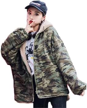 Amazon | [セイーワイ] bf 迷彩柄 ダウンコート レディース 長袖 棉服