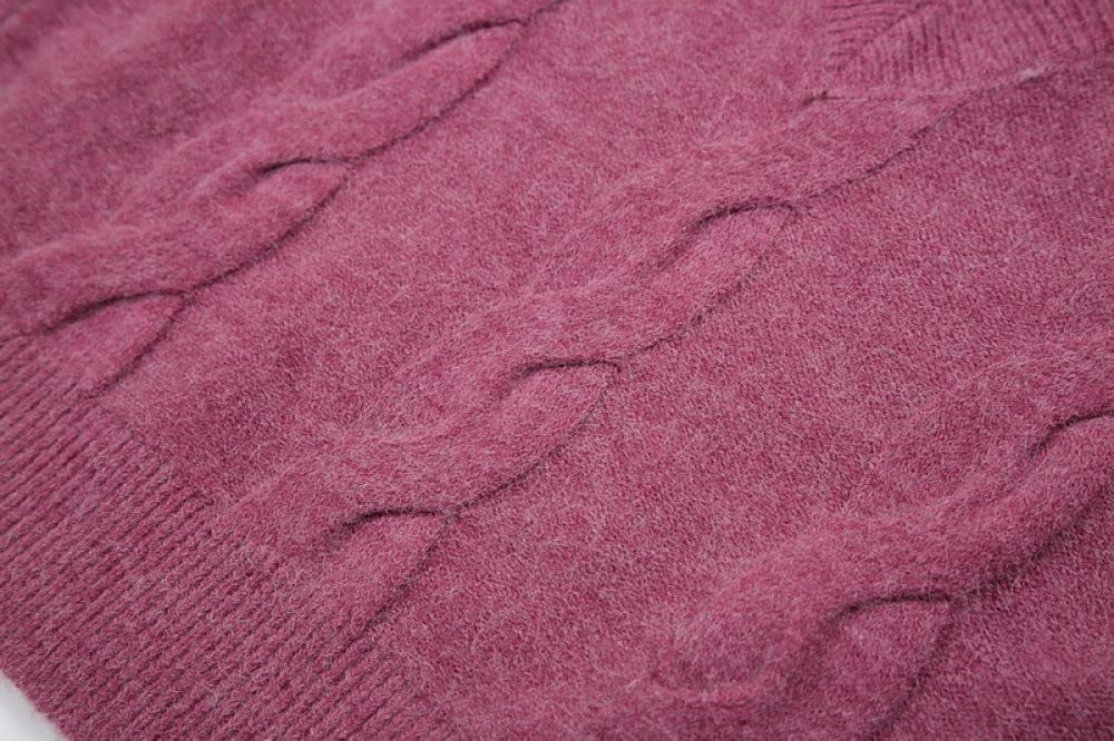 Gilet Grosse Maille Femme,Femmes Tricotés Sans Manches Pulls Couleur Unie Twist Jacquard Col En V Gilets Tricotés Décontracté Ample Grand Automne Hiver Tricoté Sans Manches Réservoir Pulls Che