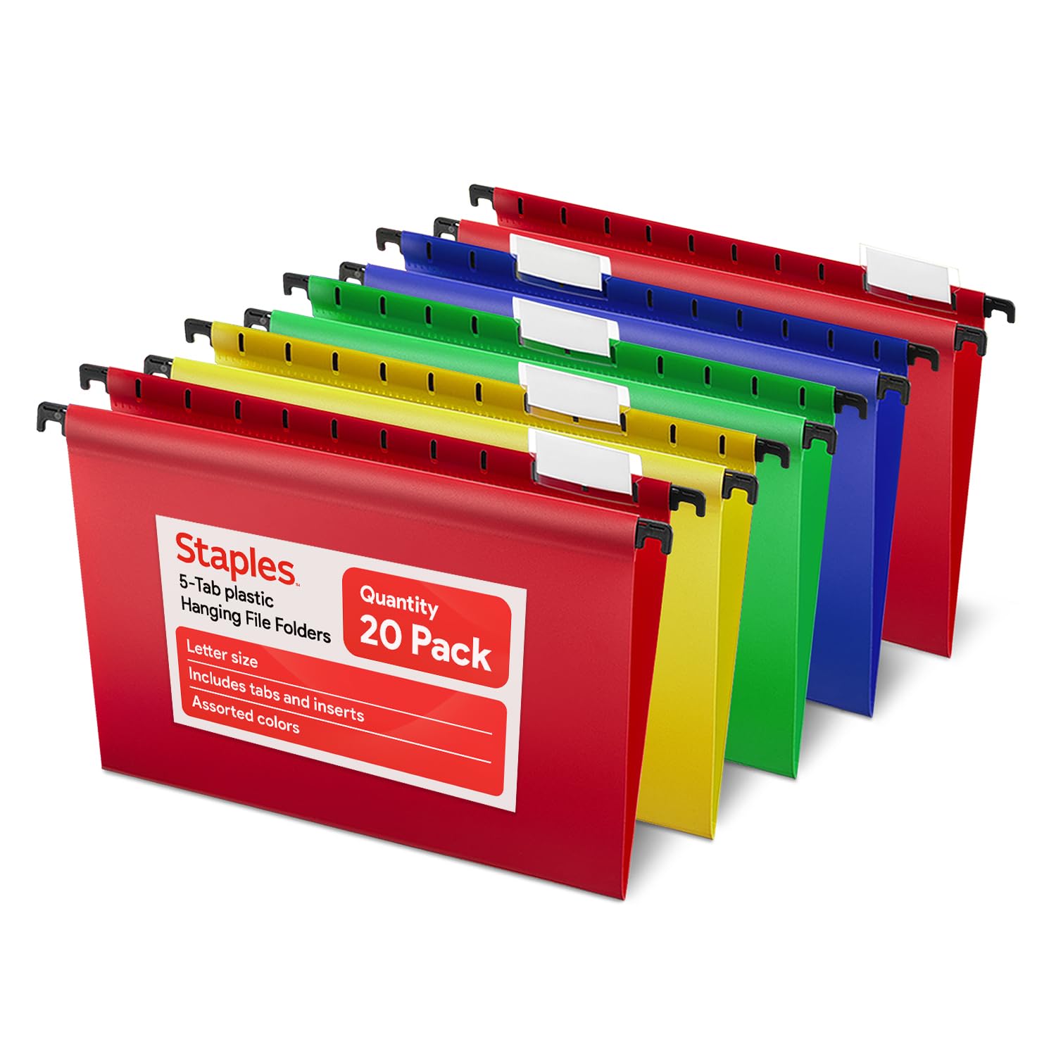 Amazon.com : Staples Hanging File Folders, Letter Size, Assorted