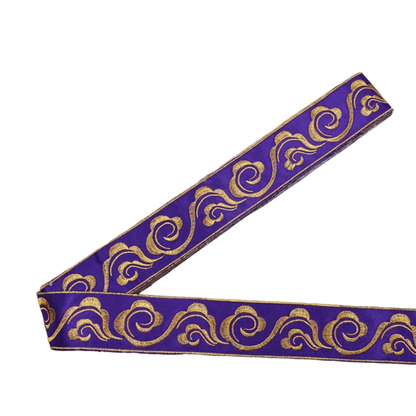 Xinsheinelry Iron on Embroidery Applique 4.7M Long Washable Adhesive Fabric Tape Tape for Traditional Costume Dressmaking Decoration Tradition Clothing Accessories
