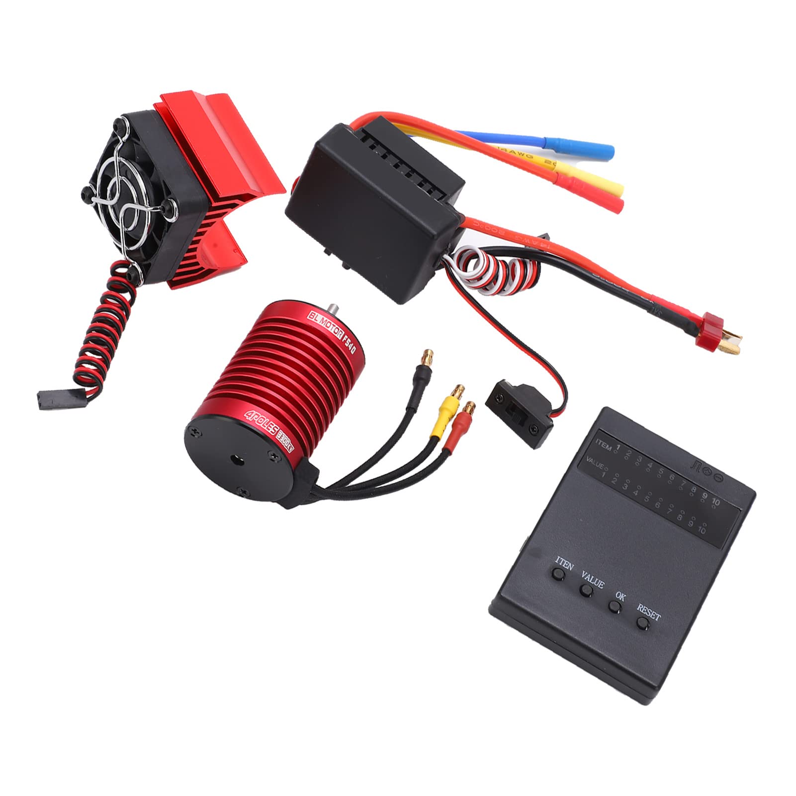 Yctze Zestaw Silników Bezszczotkowych F540 3300KV z 60A ESC i kartą programową do Samochodu RC /10 - Wysoka wydajność