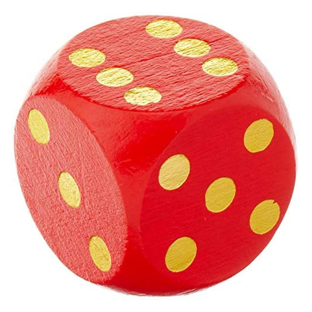 2PCS Big Dice, Dice Cube - Extra Large Wooden Cube with Rounded Corners for Family Board Games, RPG and Tabletop Gaming, Dics Set 1