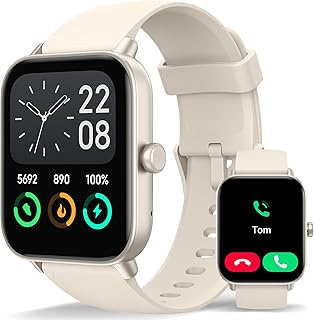 Smart Watch, Bluetooth Call Answer/Make Call, Alexa Built in, 1.8" Fitness Tracker with Heart Rate SpO2 Sleep Monitor, Smart Watches for Men Women iPhone Android Compatible IP68 Waterproof