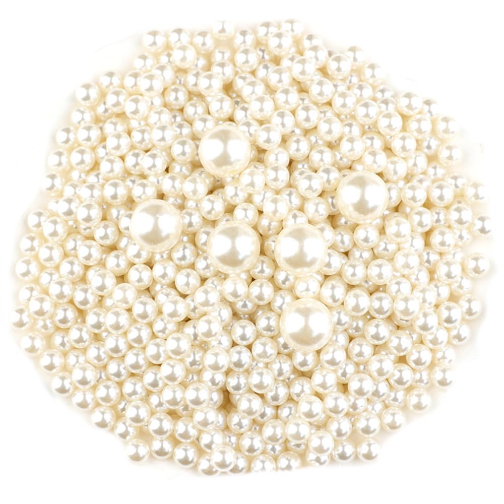 40000 sztuk (500 g) koralików do majsterkowania, 3 mm, beżowe, sztuczne koraliki, okrągłe, luźne koraliki z otworem do nawlekania, koraliki akrylowe, koraliki dekoracyjne, do bransoletek, produkcji