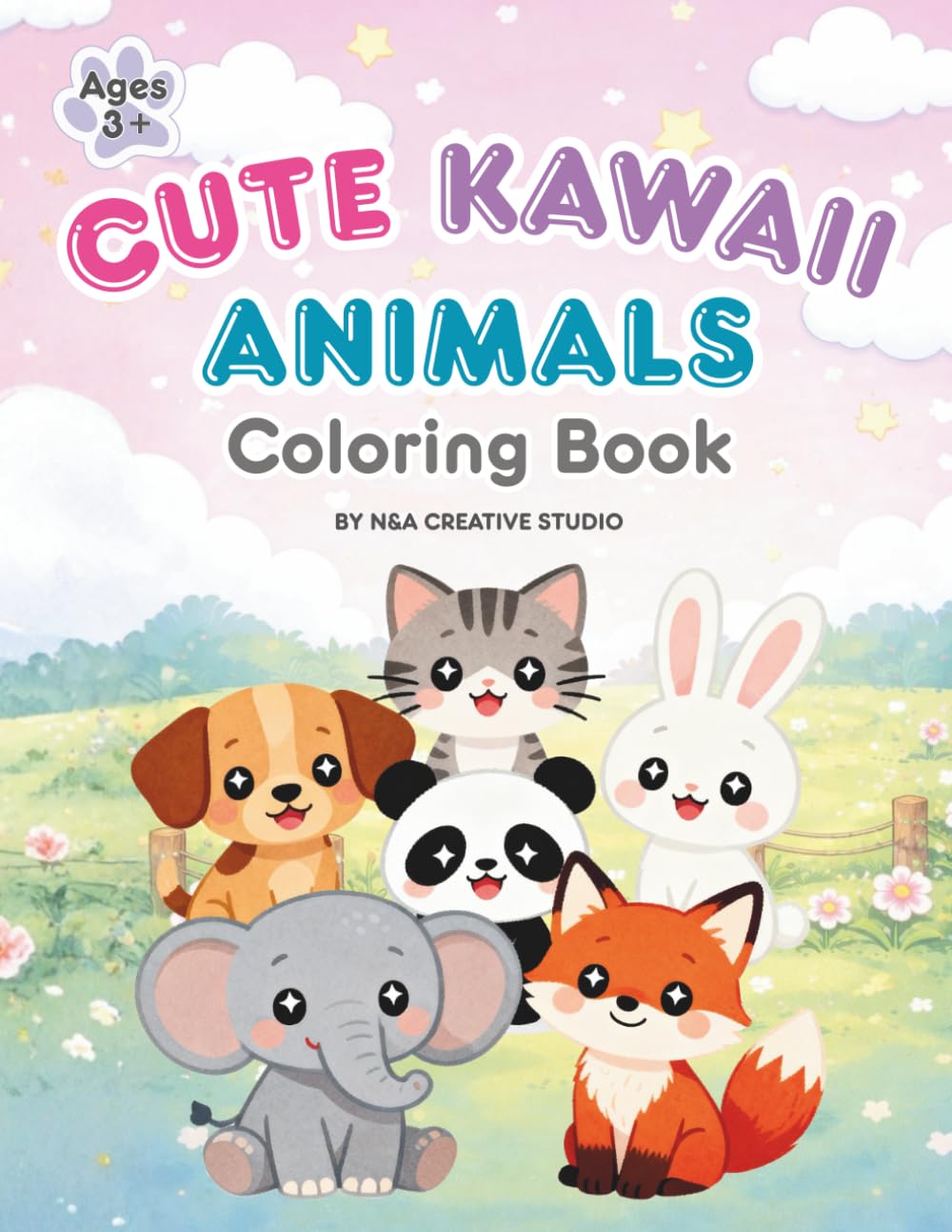 Cute Kawaii Animals Coloring Book
