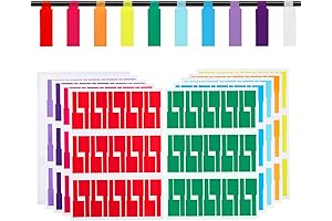 JIQEZNL Premium 10-Color Cable Labels for Cable Management, 300 Pack
