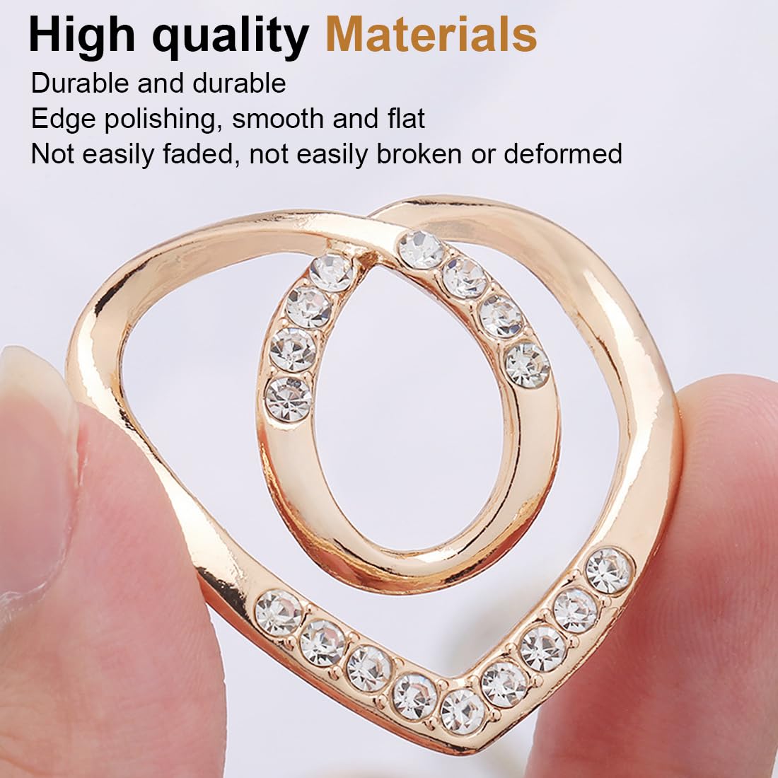 Clip de Anillo Estacionario para Camisetas Clip de Anillo de Mujer Clip de Círculo de Metal Hebilla de Moda Clip de Cintura para Corbata Clip para Bufanda Hebillas de Camiseta Juego de 6 Clips