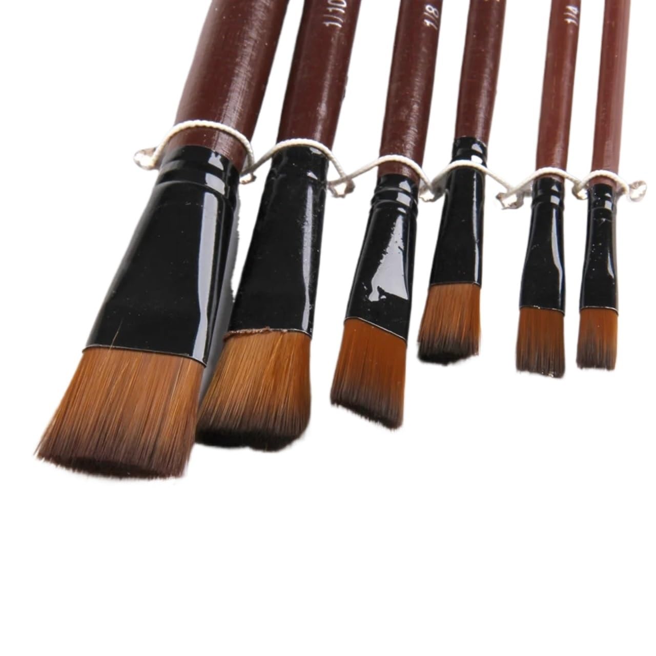 Paint Brushes 6Pcs Nylon Acrylic Oil Paint Gouache Brushes For Artist Supplies Watercolor Set