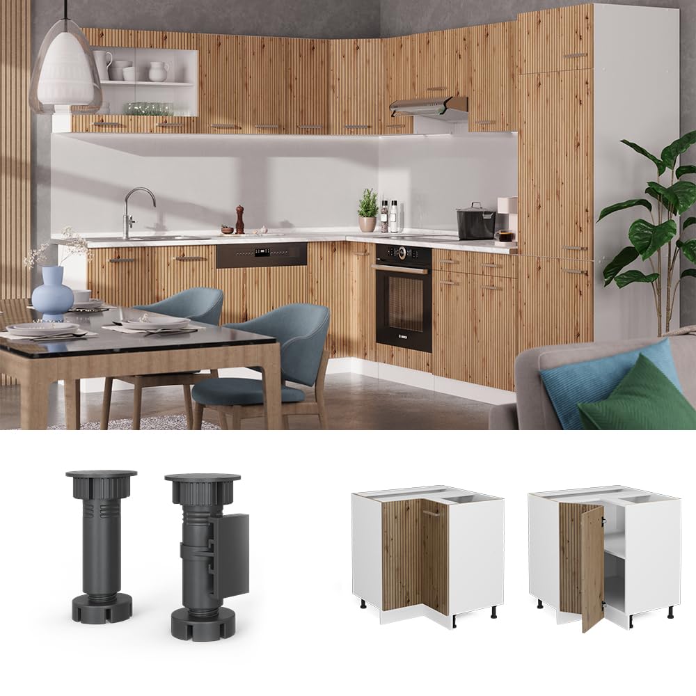 Vicco Mobile ad angolo cucina R-Line, Rovere artigianale, 75.6 cm senza piano di lavoro, per la libera combinazione all'interno di sistemi cucina modulari