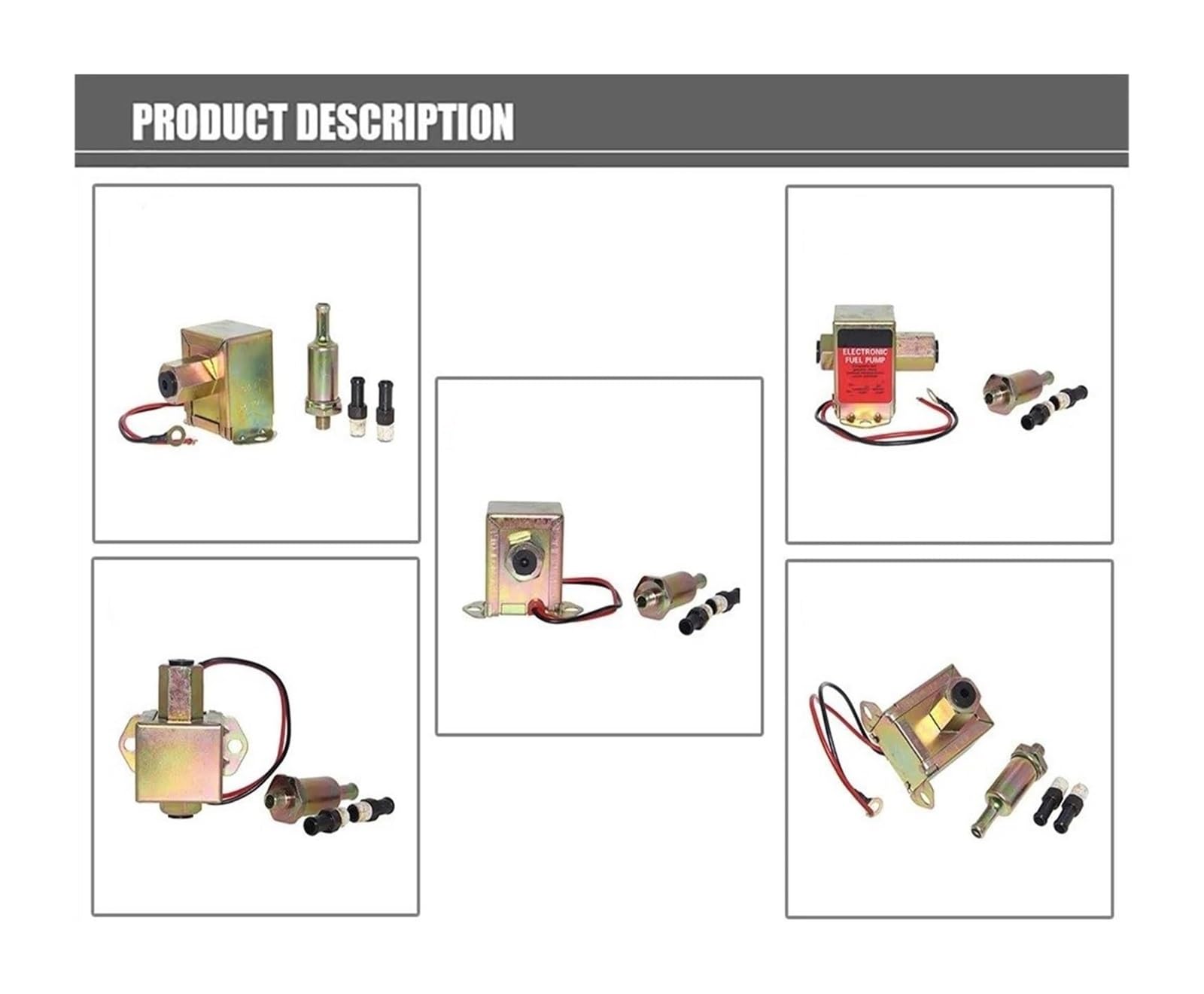Per Carburatore Per 40104 40105 40106 40107 12V Etichetta Rossa Pompa Carburante A Bassa Pressione Pompe Alimentazione Pompa trasferimento carburante(B 40106-12V)
