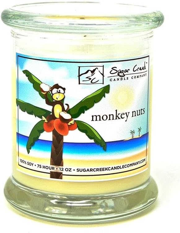 Sugar Creek Candles Monkey Nuts (Creamy Coconut) 100 Soy Wax Candle. Soy Candles