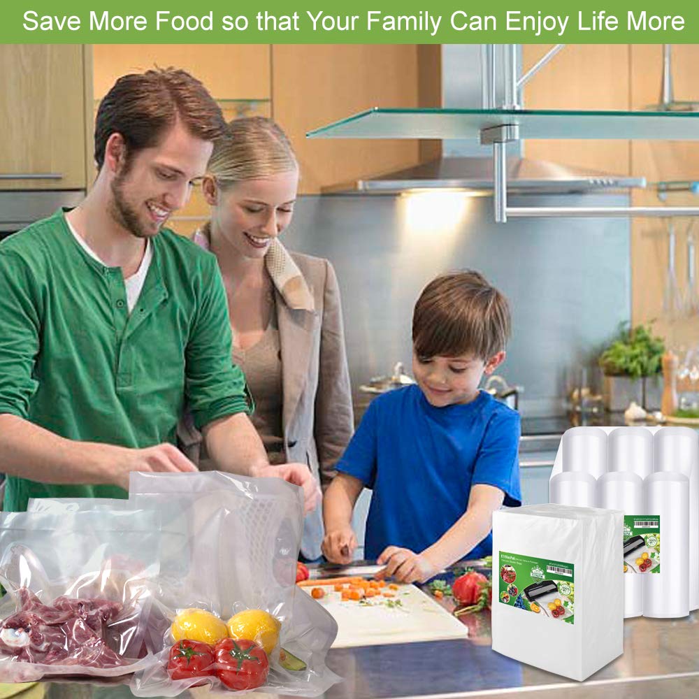 100 l 10 x 13 worki próżniowe do żywności o klasie handlowej, nie zawierają BPA, są wytrzymałe. Worki próżniowe do zamrażania zgodnych z FoodSaver, Weston, uszczelnij posiłek plus inne maszyny.