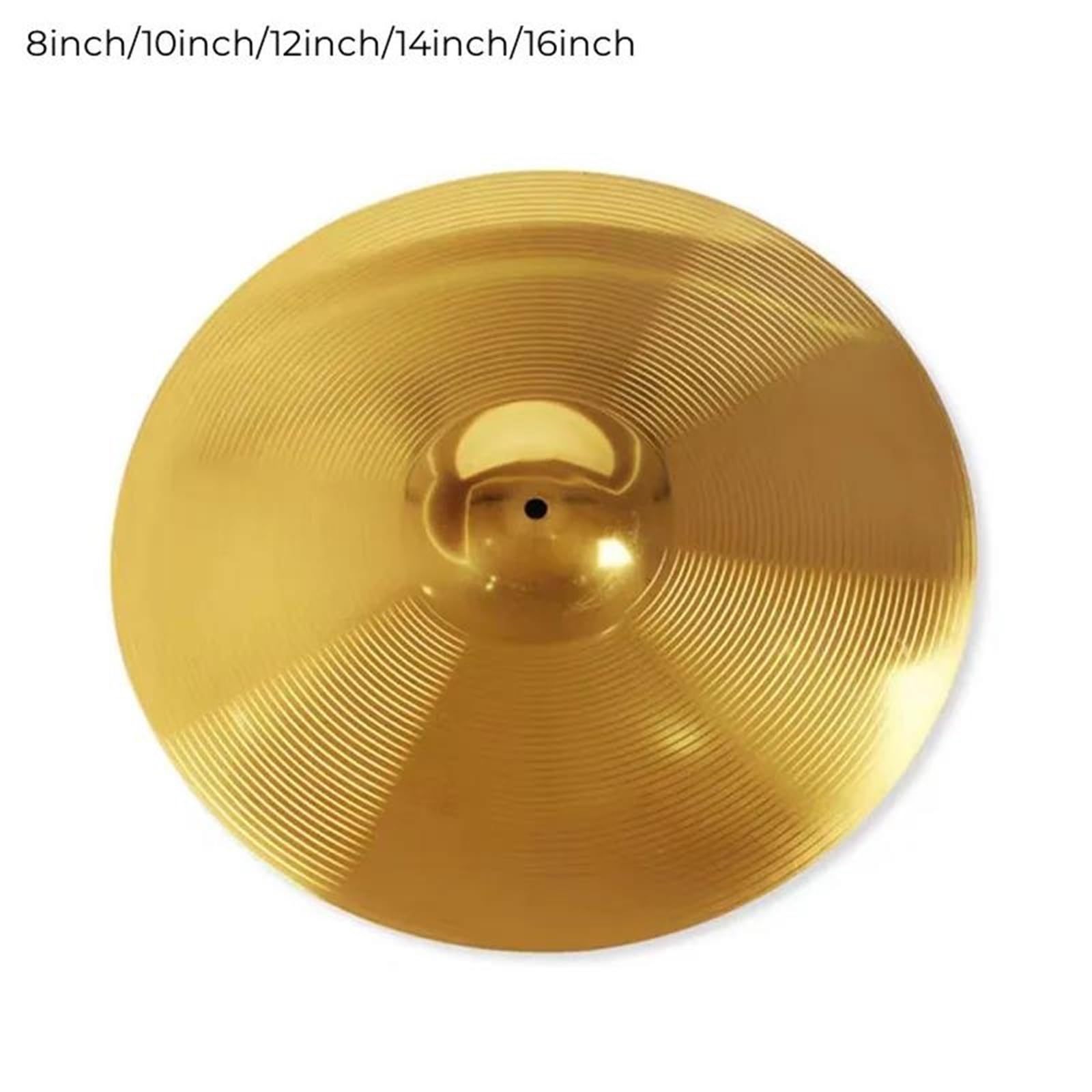 Set di piatti per batteria Piatti Hi-Hat Pratici Piatti In Ottone Piatti Piatti 1 Pz 8/10/14/16 Pollici Suono Melodioso Vari Programmi Musicali(16inch)