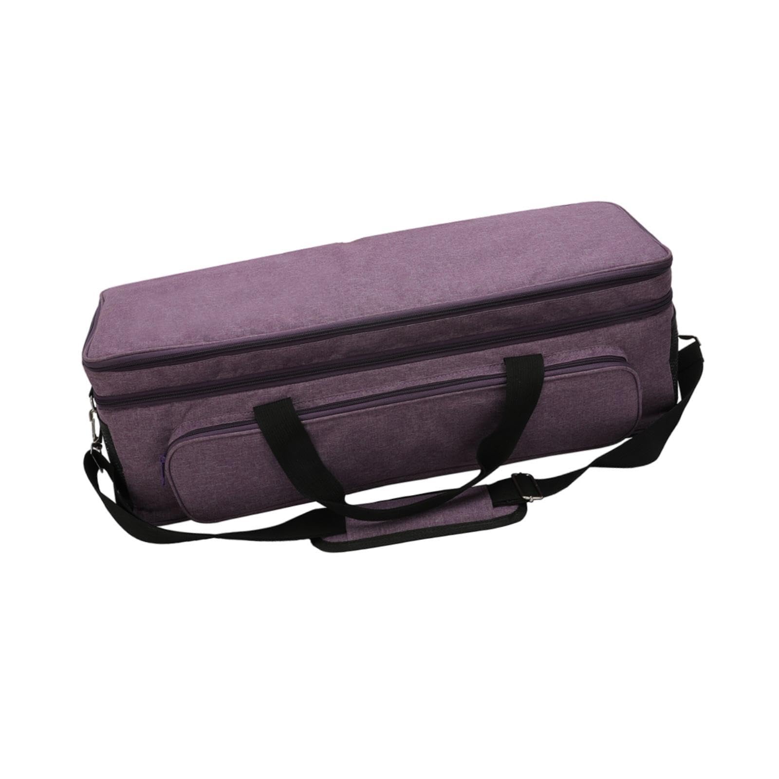 Die Cut Maschine Tasche Hartschale Tragetasche für Pressmaschine mit Strapazierfähigem Oxford Textil Zubehörfächern Und Tragegurt für Werkstatt Reisen, Lila