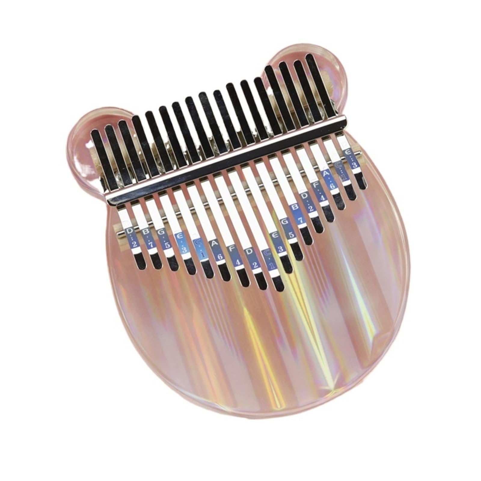 kalimba mini Akrylowa kolorowa kalimba dla początkujących fortepian kciukowy krystalicznie przezroczysta kalimba 17-tonowa