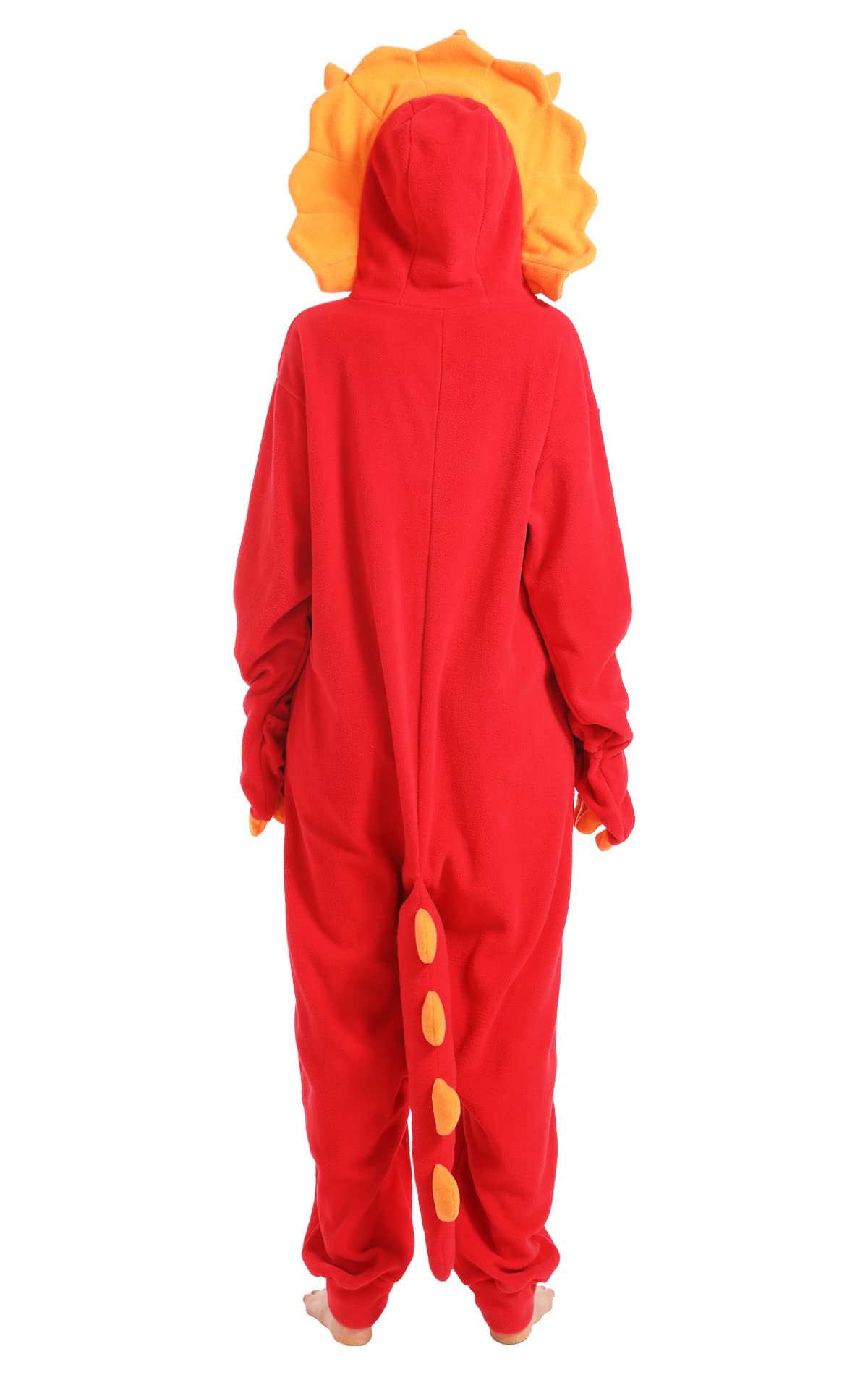dressfan Unisex Disfraz Triceratops Pijama Adulto,Animal Dinosaurio Traje Ropa de Dormir,Cosplay Disfraces de Carnaval Halloween, Mujer Hombre