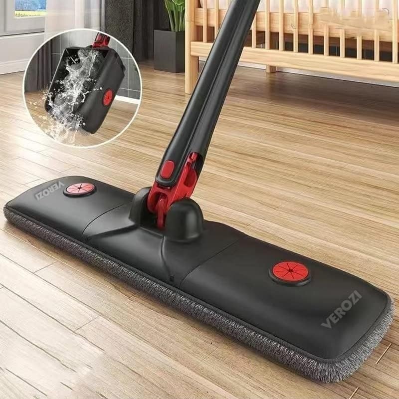 Verozi® Floor Cleaning Mop Flat Standing Microfiber Magic Floor Cleaning,Home Hands Free Squeeze Mop 360 Degree for Hardwood, Laminate Floor, Stainless-Steel Handle, Bucket Less Mop (B0CB8H269Y) Amazon Price History, Amazon Price Tracker
