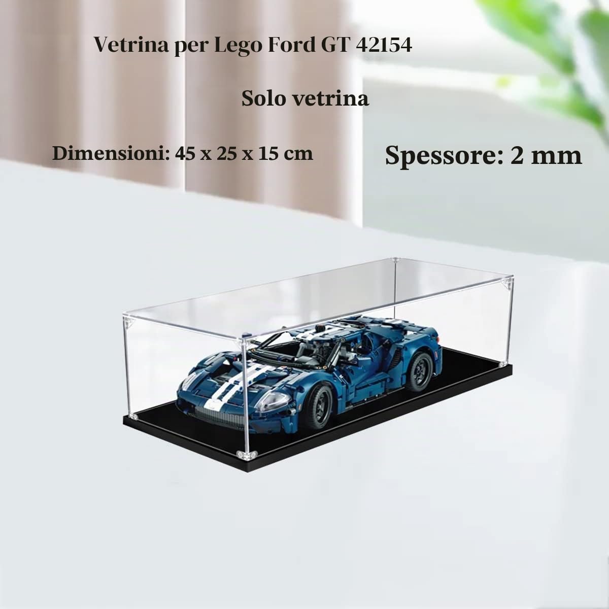 Teca Vetrina Espositiva per Lego Ford-gt-2022 42154 Modello‌