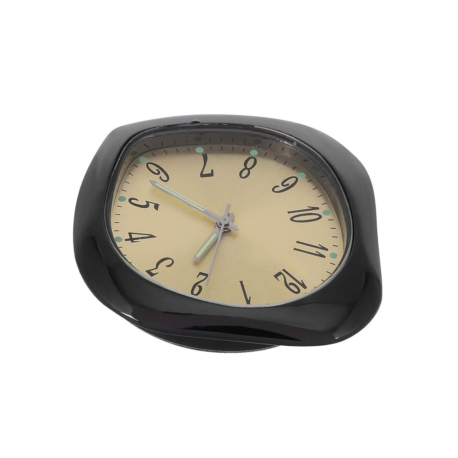UKCOCO Mini Metal Car Clock for Console with Convenient Installation and Compact Design, Creative Glow-in-the-Dark Automotive Clock for Vehicle Dashboard Decoration