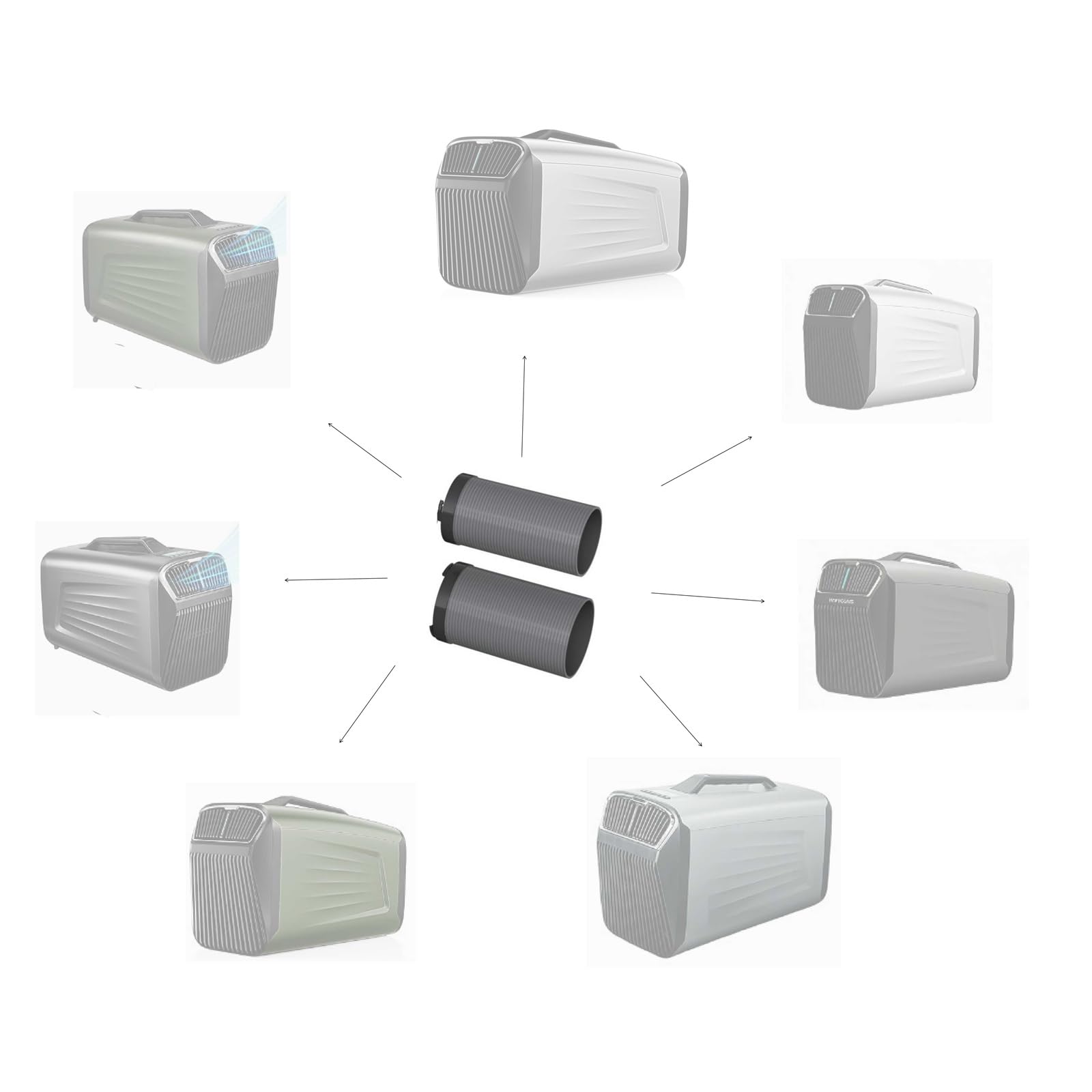Amazon | 【ZAPJQL 純正アクセサリー】 ポータブルエアコン 5200BTU