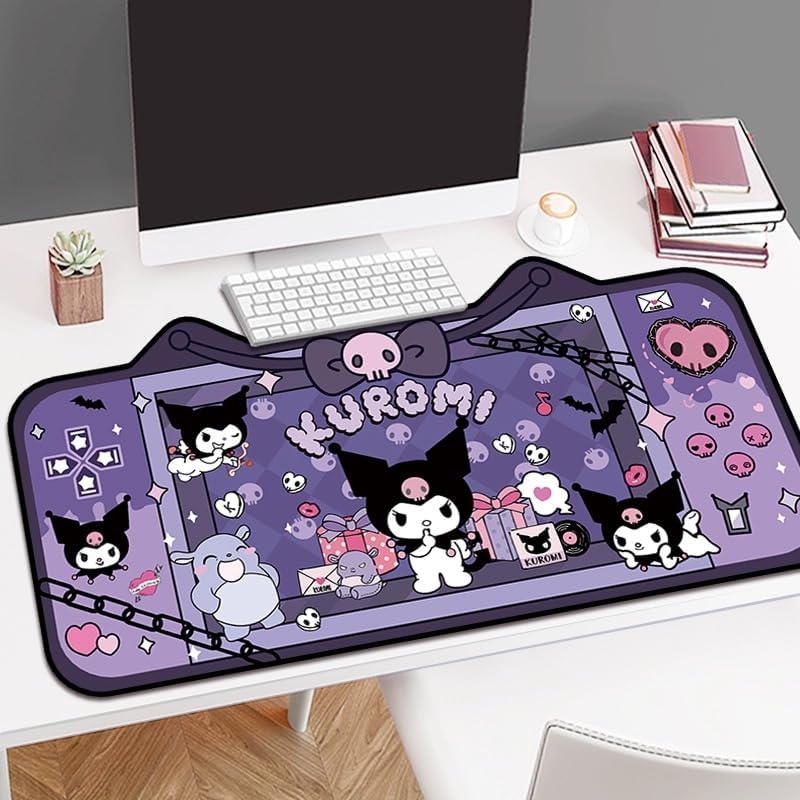 Miniatura 6 de Kawaii - Protector de escritorio de anime lindo  Alfombrilla grande para teclado y laptop, alfombrilla para mouse  Protector de escritorio