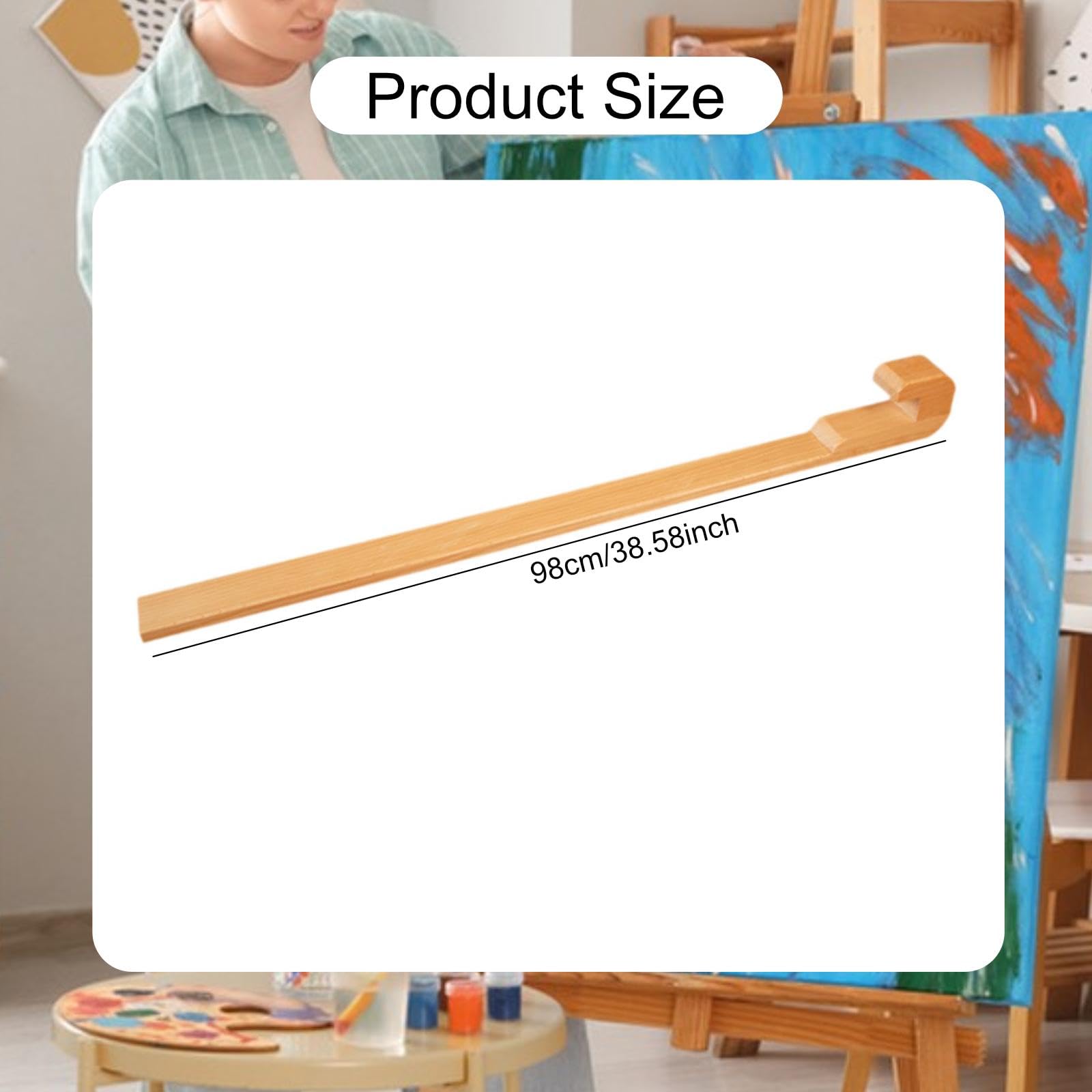 Soporte de Mano de Madera para Pintor, Varilla de Apoyo para Dibujo con Construcción de Madera Confiable Y Gancho Innovador, Adecuado para Pintura Al