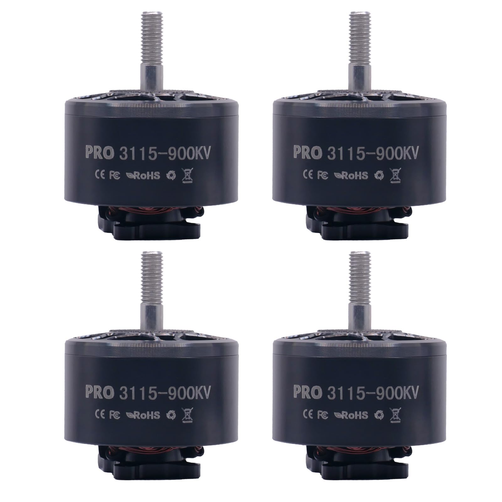 4Pcs Pro 3115-900kv Brushless Motor 4,6,8s per 8-10 pollici Long Range Drone Parts, FPV Multicopter Drone, Racing Power, RC Airplane 4-8s Motore elettrico, 4,8 kg di spinta per Quadcopter, Hexcopter