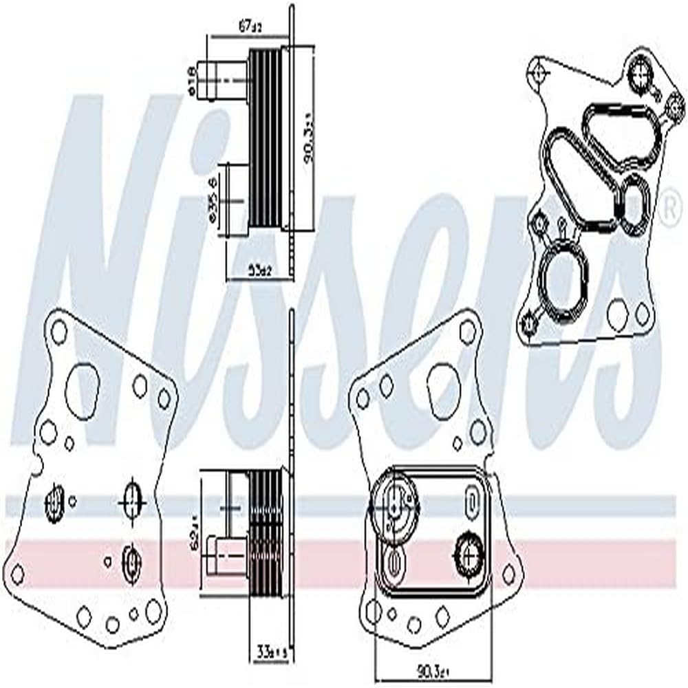 OIL COOLER ENGINE OIL 90943 FOR MERCEDES-BENZ C-CLASS/T-Model E-CLASS 1.8L 4cyl