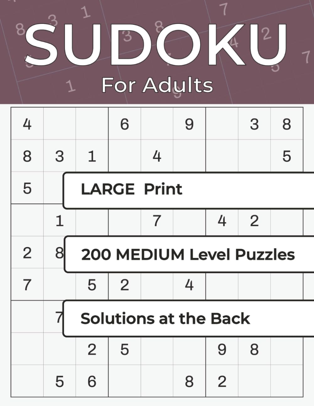 Sudoku Large Print Medium: 200 Easy-to-Read Puzzles for Adults and Seniors · Two Puzzles per Page (200 Sudokus Large Print Puzzle Series)