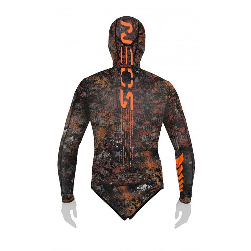 EPSEALON - Chaquetas - 7 mm - NEOS Orange - Caza submarina, buceo - Neopreno Jako - Mangas SCS
