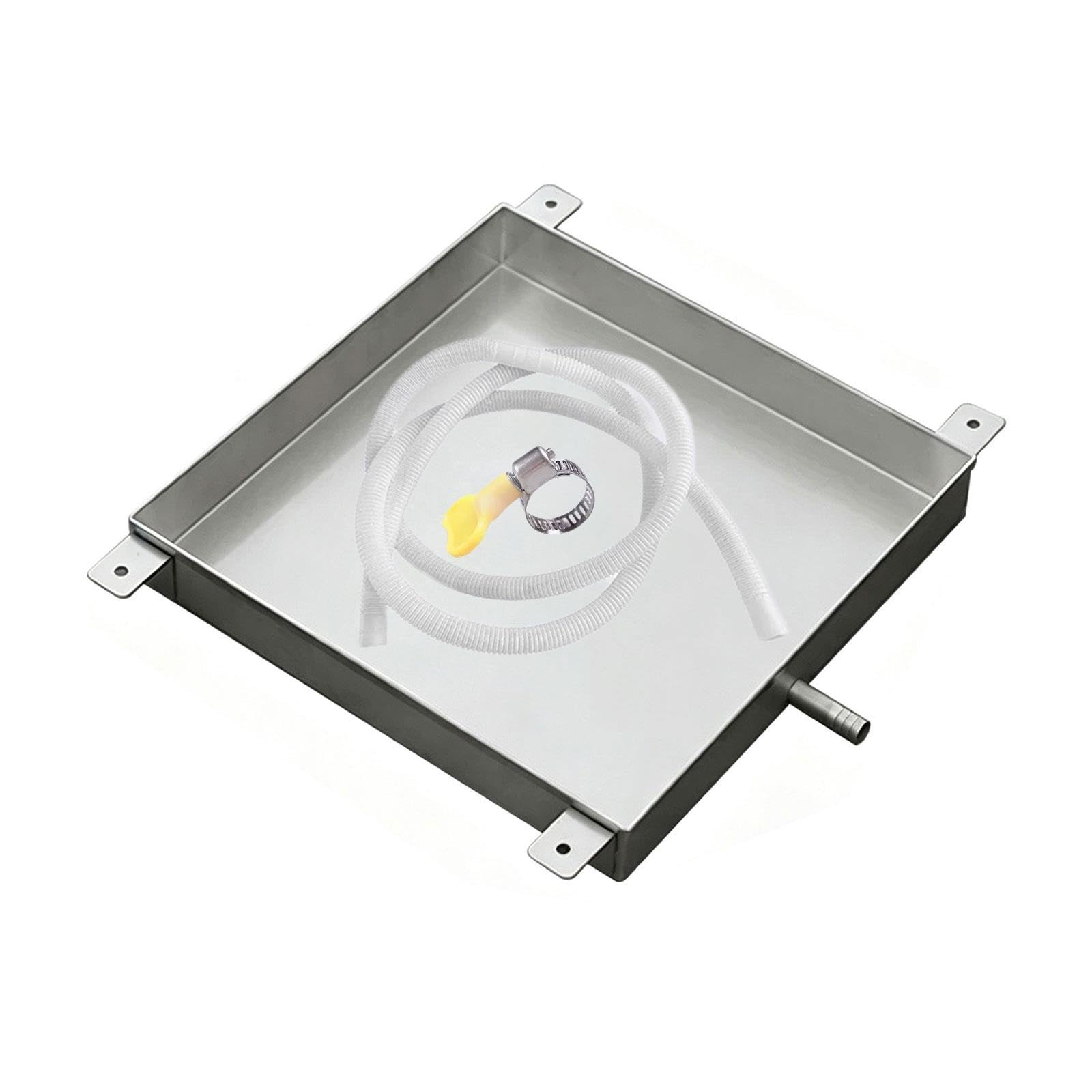 Acero Inoxidable Bandeja Aceite Contencion Líquidos con Salida de Agua
