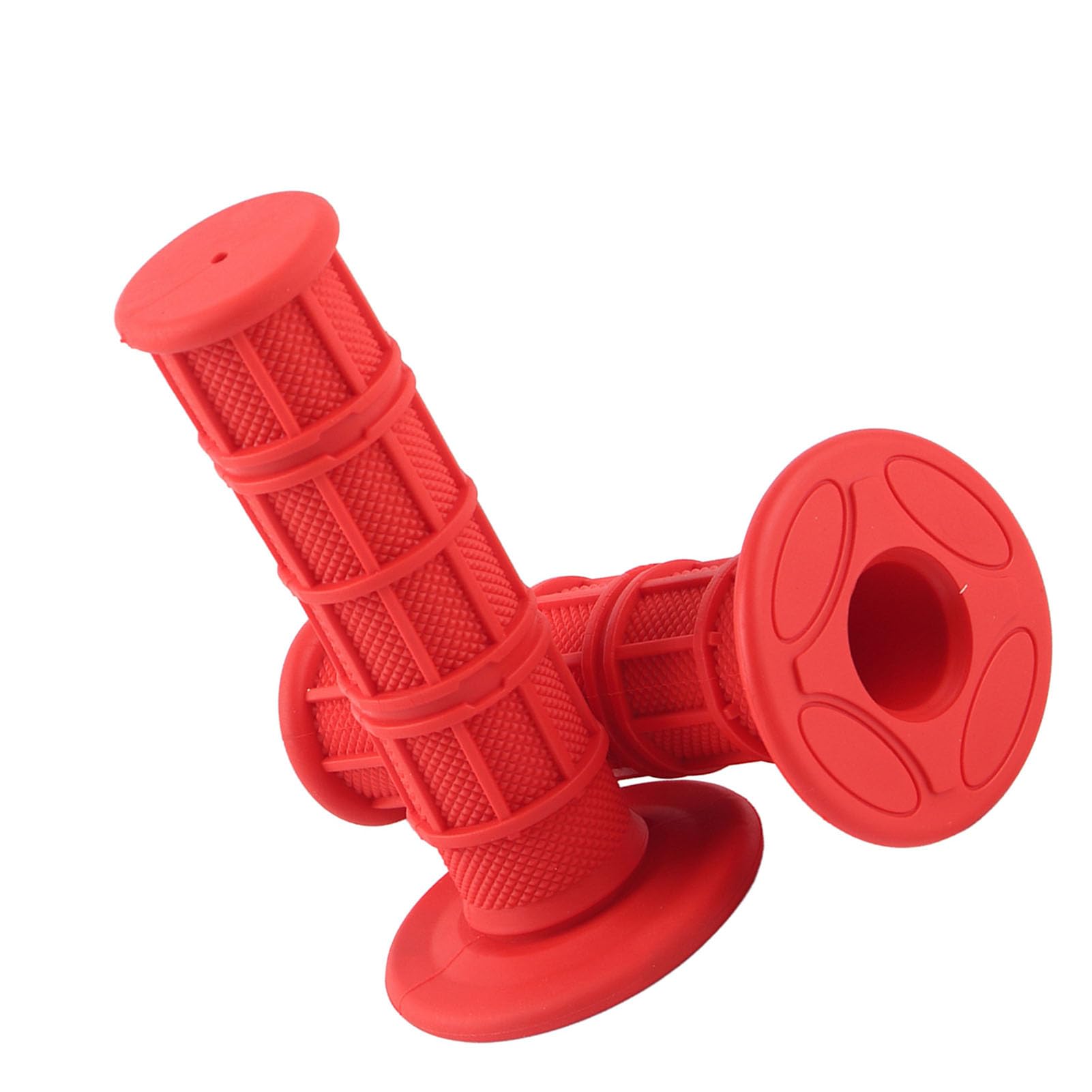 Uchwyty na kierownicę motocykla, 1 para 22 mm, 7/8 cala, uniwersalne gumowe uchwyty do motocykla, antypoślizgowe uchwyty na kierownicę (czerwony) poigne motocross atv grips red atv h