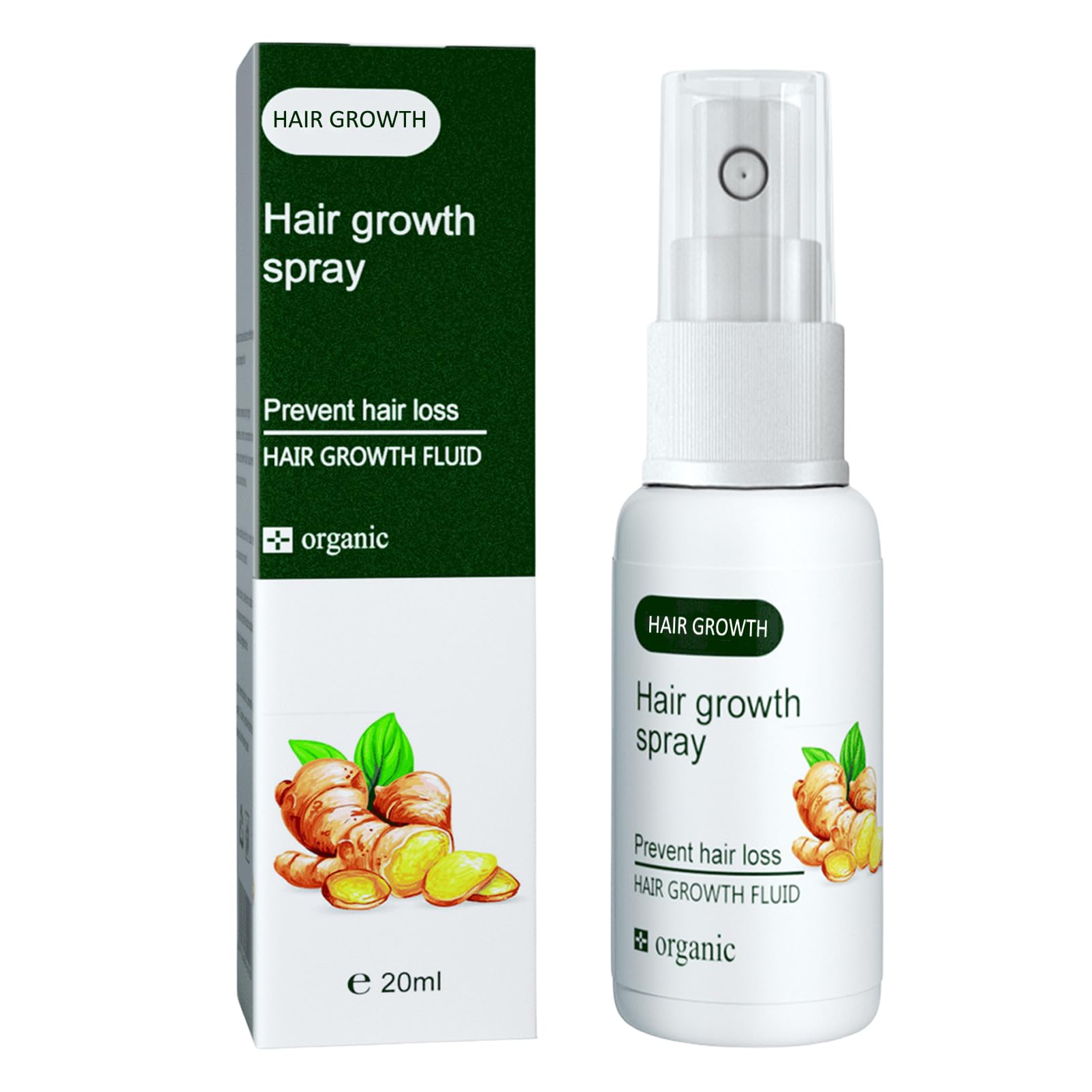 Hair Regrowth Spray, Ginger Hair Growth Serum, Hair Loss Treatment For Men & Women, Natural Ingredients Hair Regrowth Treatment For Rapid Hair Grwoth, Repair Hair Follicles (1)