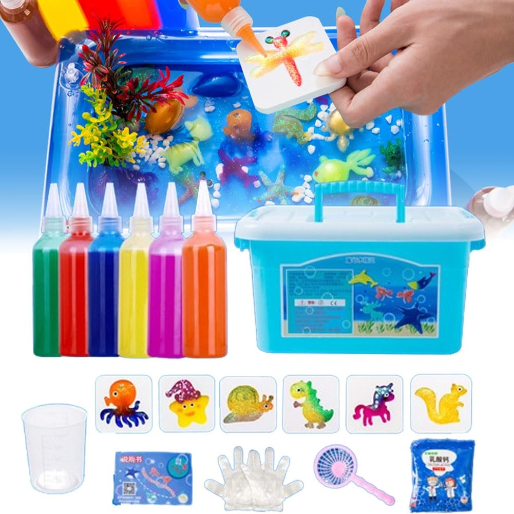 Magic Water Squishy,Magic Water Elf Kit,DIY Magic Water Gel Bead Sensory Toy,Magic Water Elf Toy Kit,Aqua Fairy Water Gel Kit,3D Magic Eco-Friendly Water Elf,Gift for Girls Boys Gifts Ages 4 5 6 7 8(6