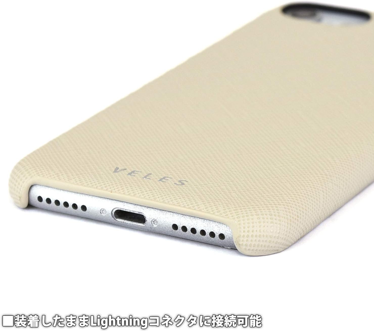 グルマンディーズ(Gourmandise) Gourmandies Veles VLS-54GY Leather Case for iPhone SE (2nd Generation)/8/7/6s/6 (4.7 inch) (Saffiano) Gray