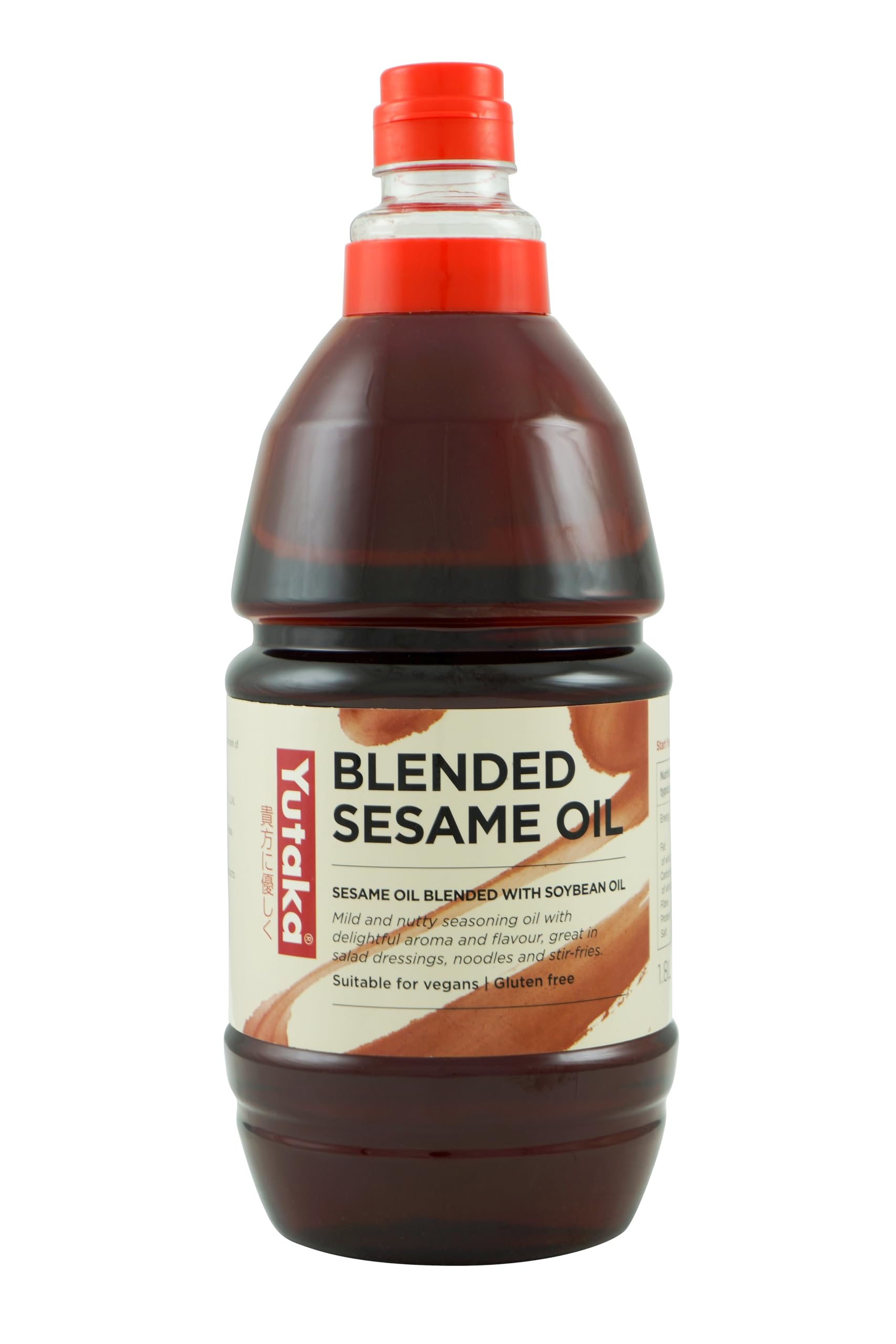 Yutaka Blended Sesame Oil 1.8L | Premium Japanese Sesame Oil Blend | Mild Nutty & Aromatic Oil for Stir-Fries, Dressings, Marinades & Finishing | Vegan & Gluten-Free
