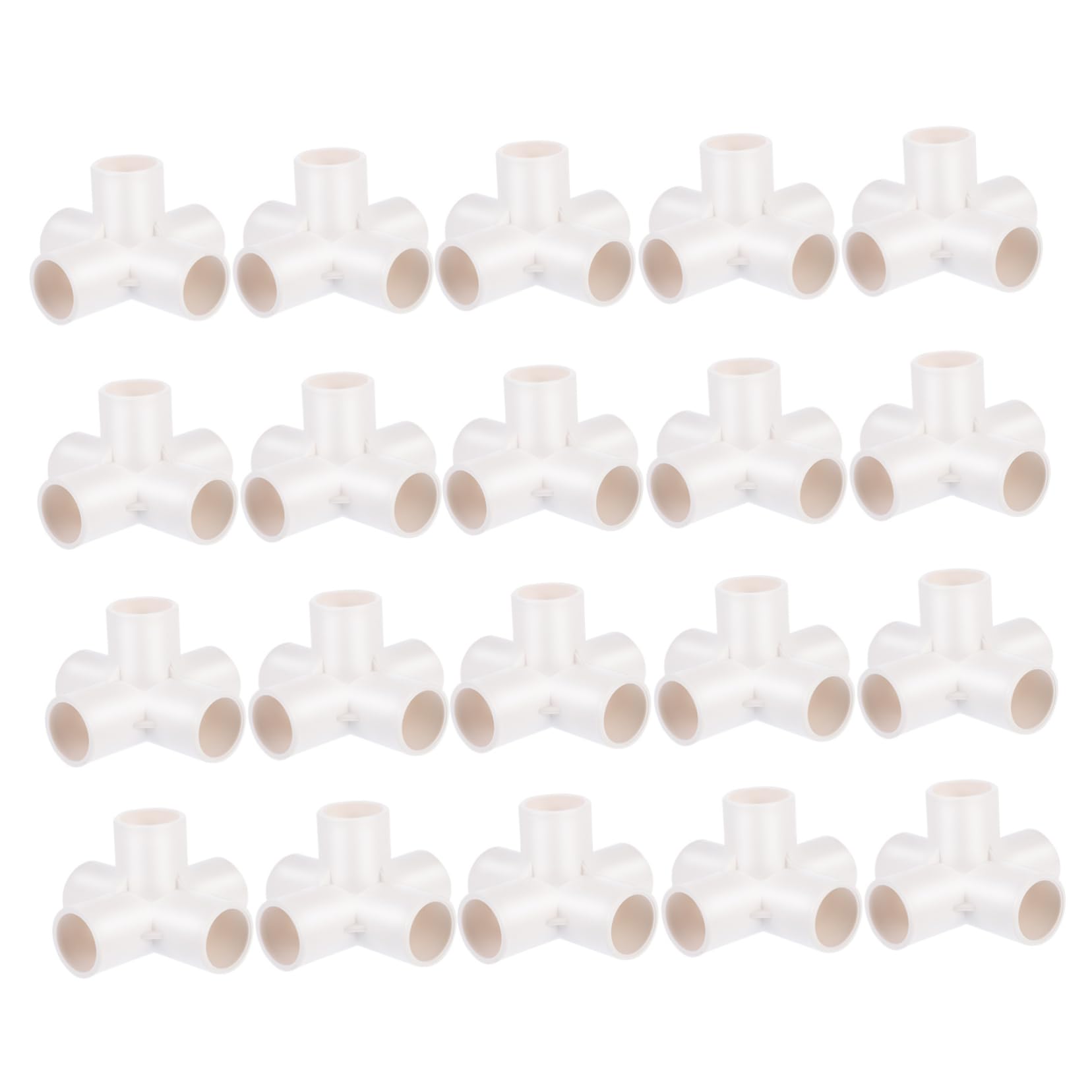 GALPADA PVC Raccordo per Tubo Acqua a 5 Vie 20 Pezzi Bianco 20mm
