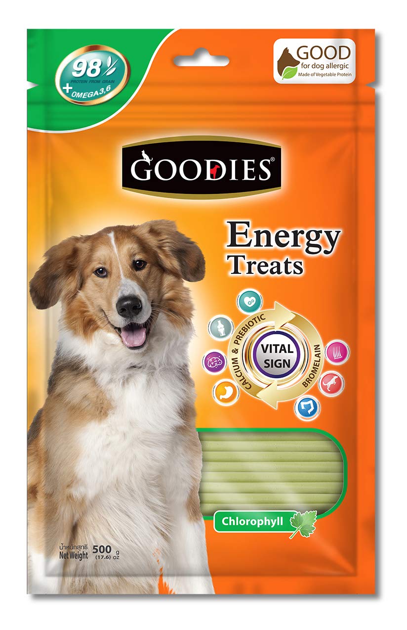 Goodies Energy Treat Chlorophyll, Medium, 500 g with Free Jerhigh Stick Made with Real Chicken Meat 40g (B08468T47H) Amazon Price History, Amazon Price Tracker