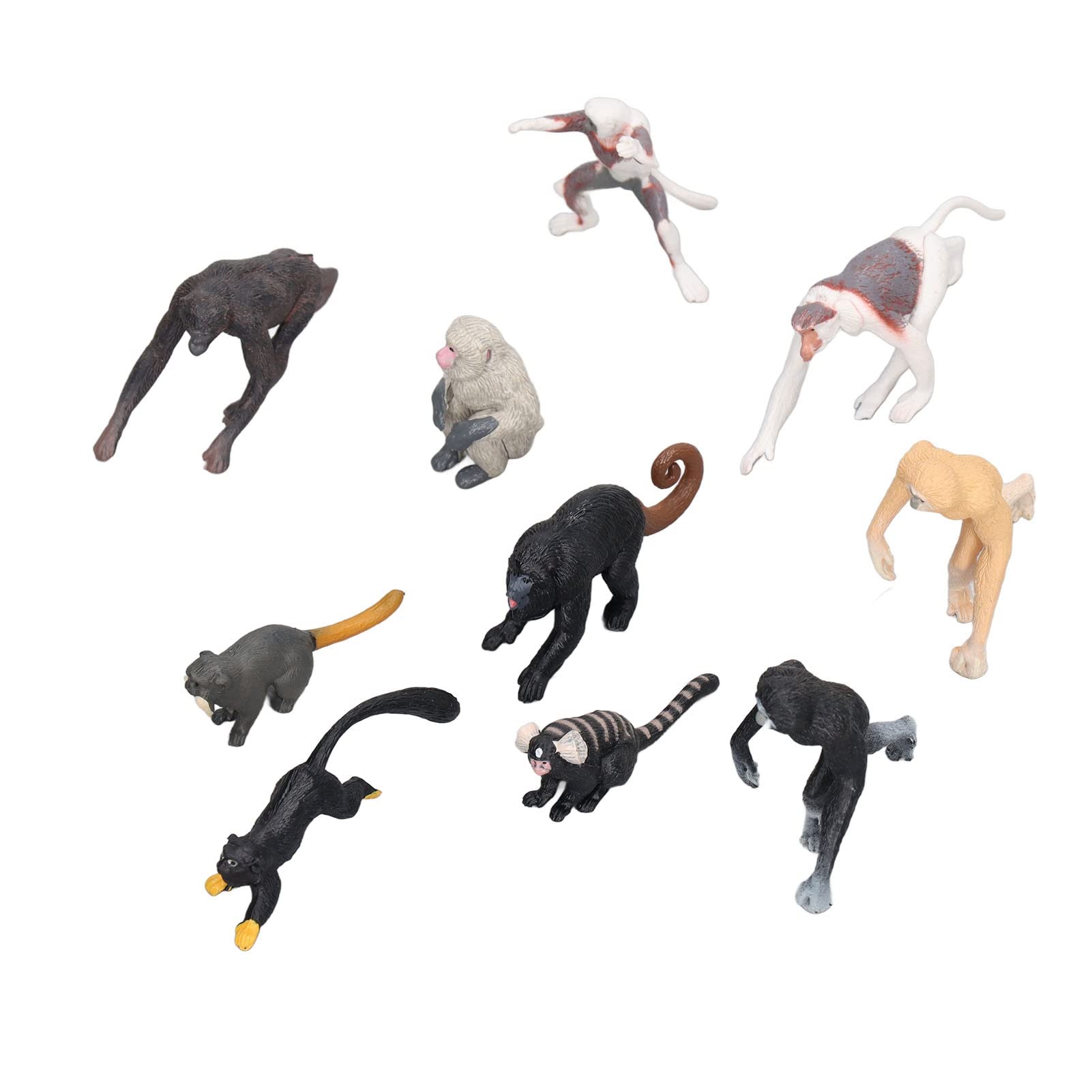 Amazon.co.jp: 10 個猿モデルセットかわいい霊長類動物フィギュア飾り