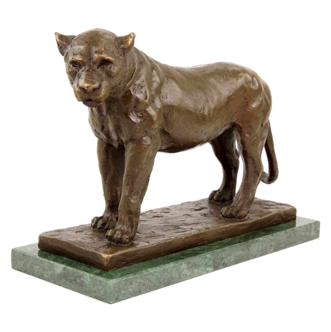 Numerowana statuetka z brązu - nubiczny lwian (Lionne de Nubie) - 1909/10 - podpisana Rembrandt Bugatti - limitowana figurka zwierzęca - rzeźba designerska - dekoracja - kupisz sztukę - 100% brąz