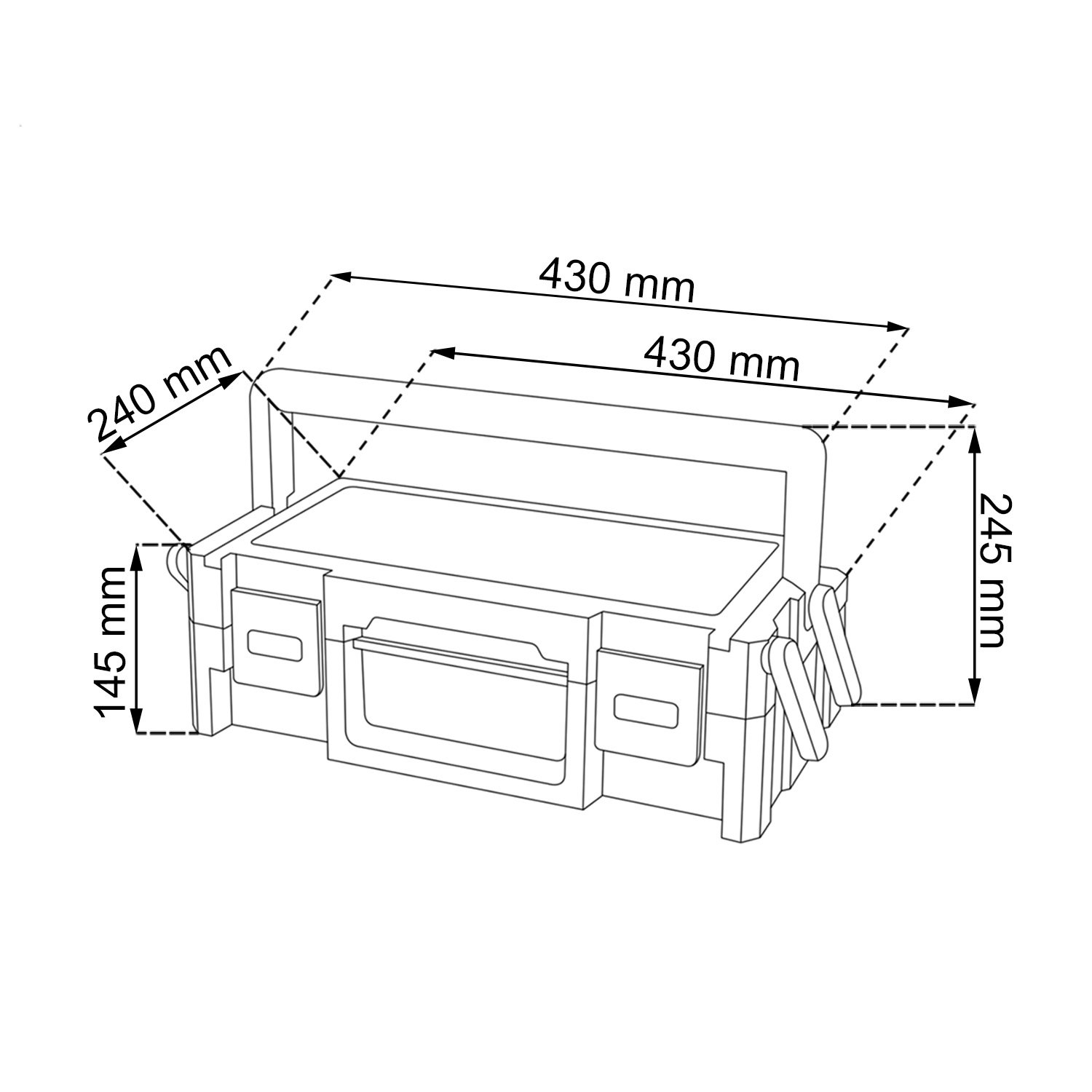 Keter Master Pro Series Cantilever 17186819 Assortment Box 18 Inches Plastic Red/Silver